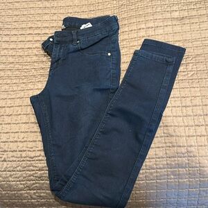 Skinny Navy Jeggings Low Waist